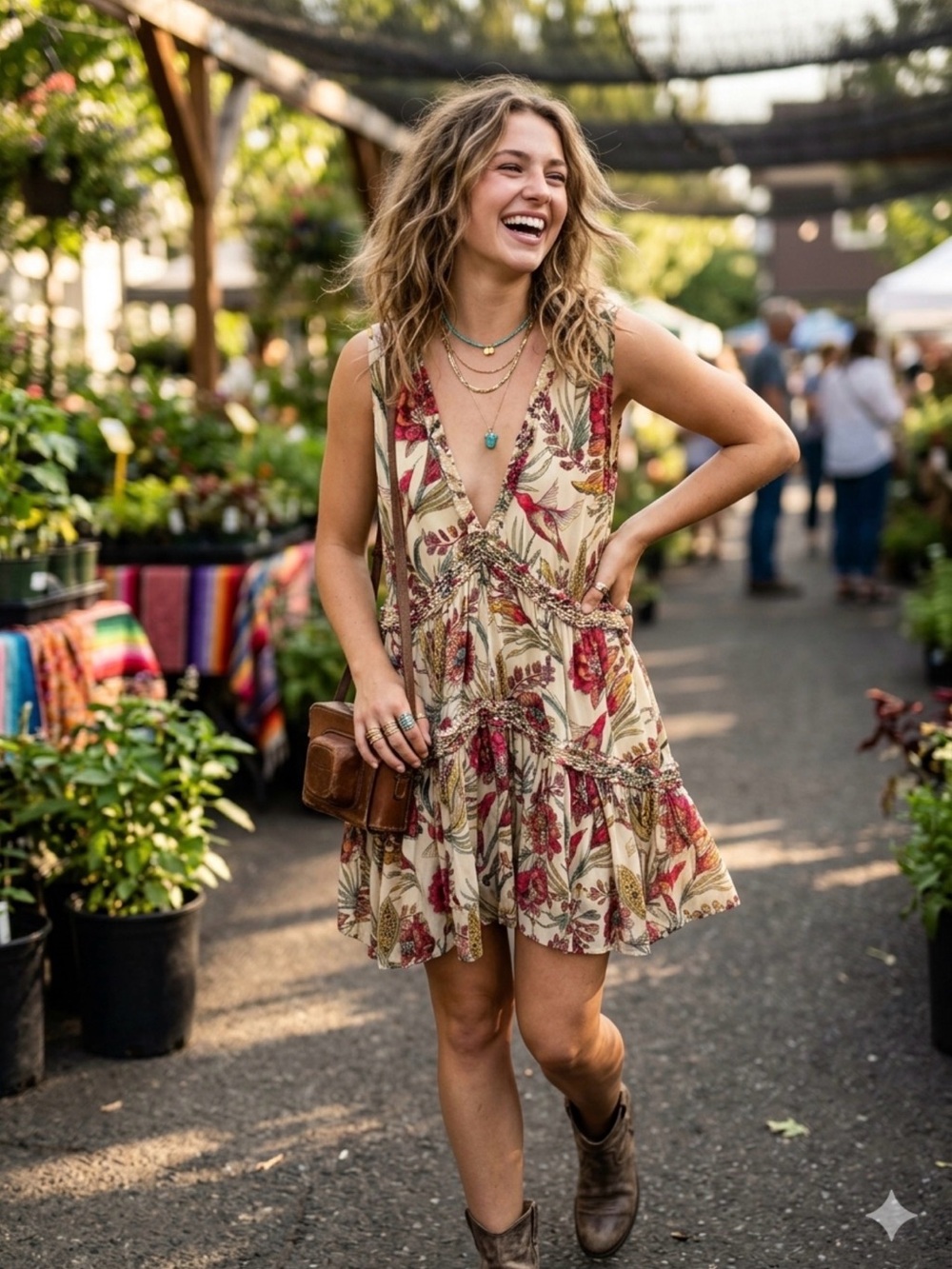 Free People SZ S Haze Hummingbird tiered tunic/dress